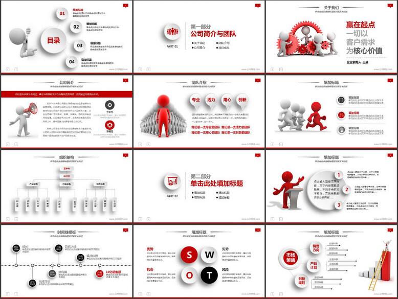 2017鸡年企业撰写工作计划ppt模板