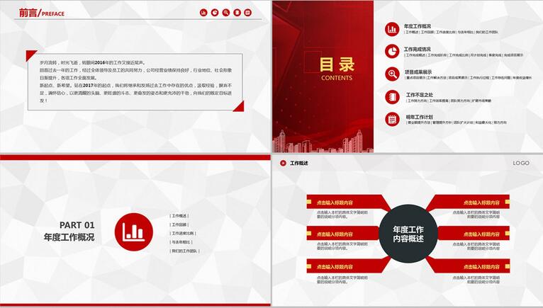 2017鸡年企业撰写工作计划ppt模板