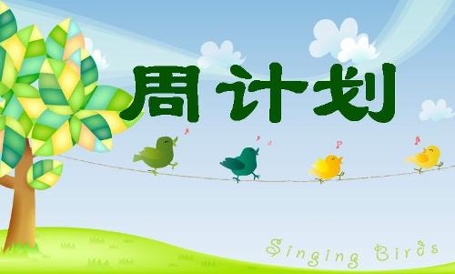 下周工作计划怎么写